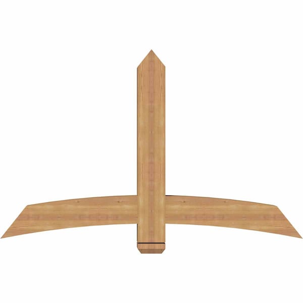 Ekena Millwork Bellingham Timber Gable Bracket, Western Red Cedar, 60"W x 38"H x 5 1/2"D x 5 1/2"F, 15/12 Pitch GBW060X38X0606BEL00SWR - main